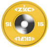 15 кг — Жовтий диск ZKC IWF Competition Disc