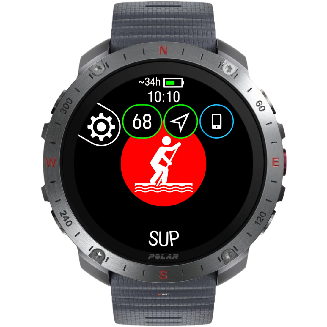 Polar Grit X2 Pro смарт-годинник спортивний водонепроникний ударостійкий чоловічий жіночий військовий з компасом Silver-Grey  PL-900110287-S/L