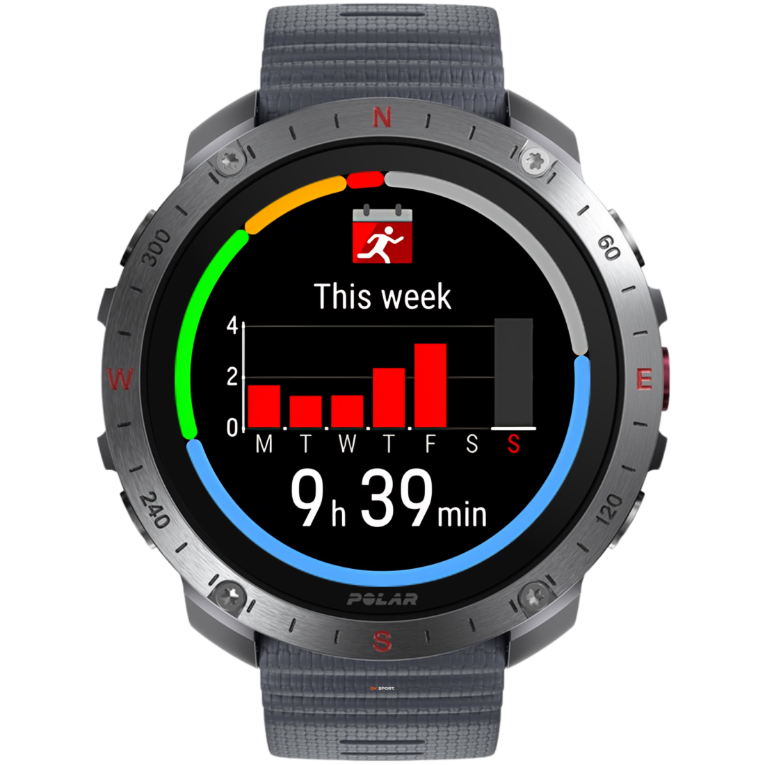 Polar Grit X2 Pro смарт-годинник спортивний водонепроникний ударостійкий чоловічий жіночий військовий з компасом Silver-Grey  PL-900110287-S/L