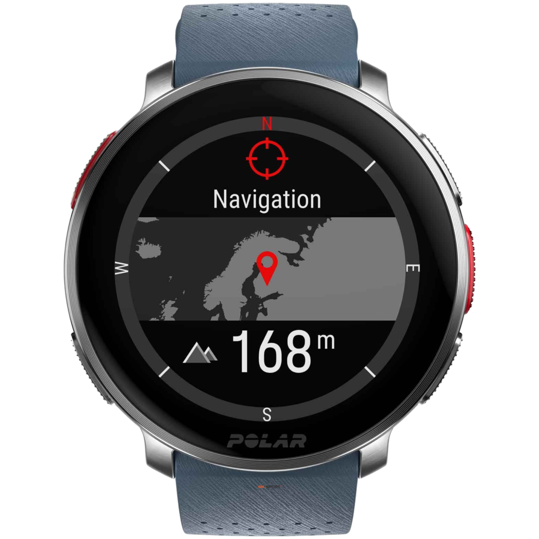 Polar Vantage V3 Sky Blue годинник спортивний смарт на руку для бігу водонепроникний преміум-класу мультиспорт