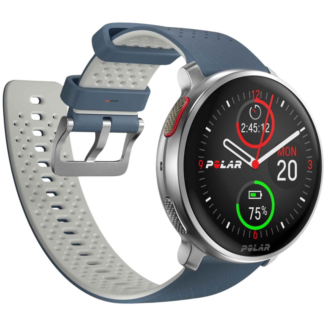 Polar Vantage V3 Sky Blue годинник спортивний смарт на руку для бігу водонепроникний преміум-класу мультиспорт