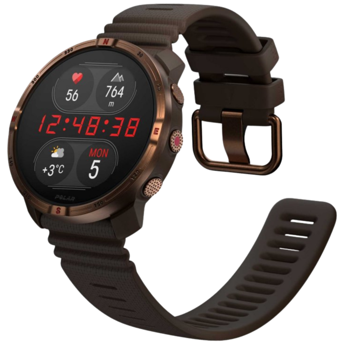 Смарт-годинник Polar Grit X2 Brown Copper для спорту, бігу, плавання, туризму, водонепроникний