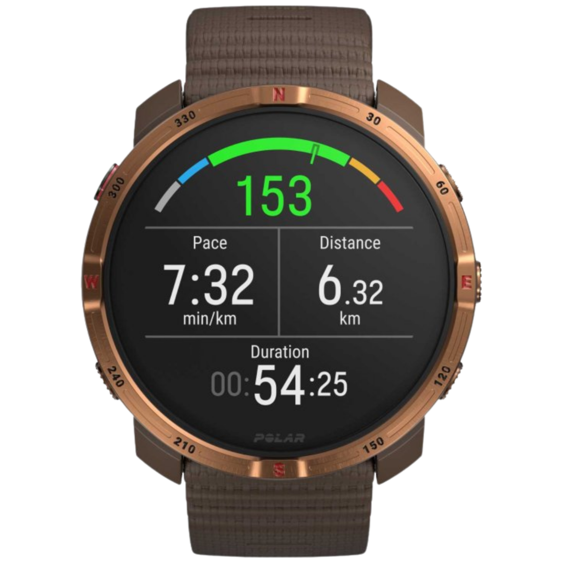 Смарт-годинник Polar Grit X2 Brown Copper для спорту, бігу, плавання, туризму, водонепроникний