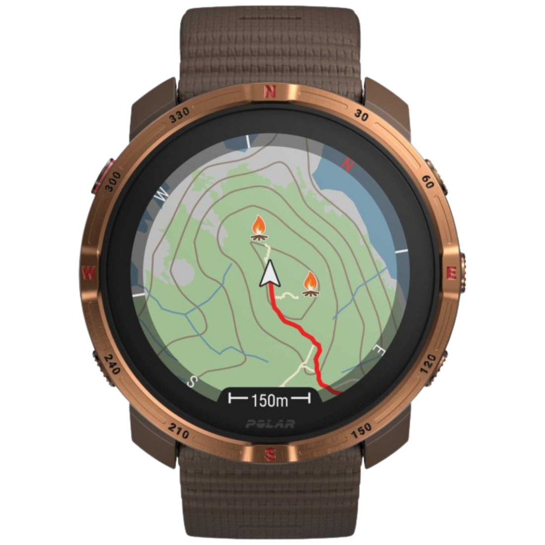 Смарт-годинник Polar Grit X2 Brown Copper для спорту, бігу, плавання, туризму, водонепроникний