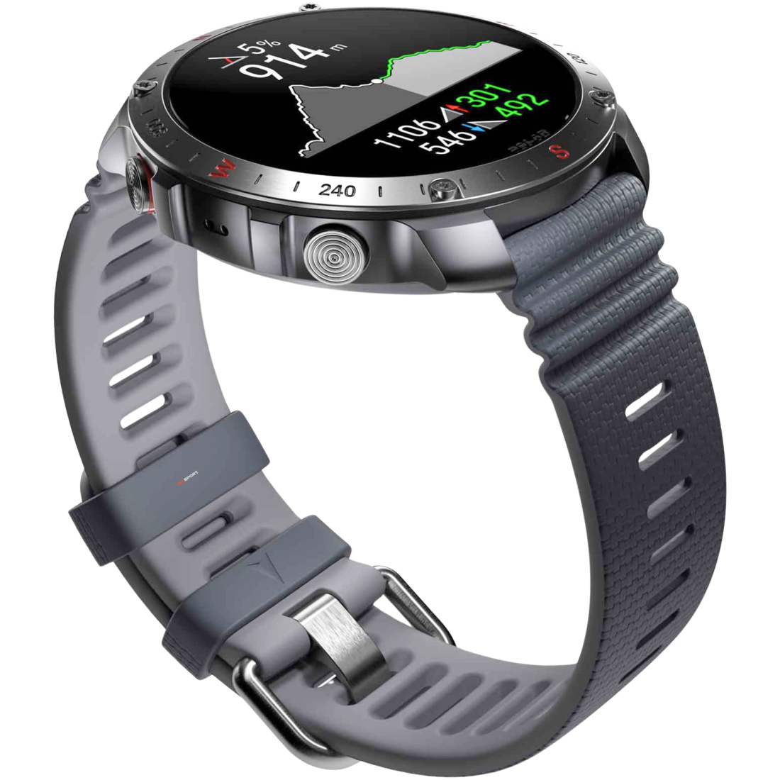 Polar Grit X2 Pro смарт-годинник спортивний водонепроникний ударостійкий чоловічий жіночий військовий з компасом Silver-Grey  PL-900110287-S/L