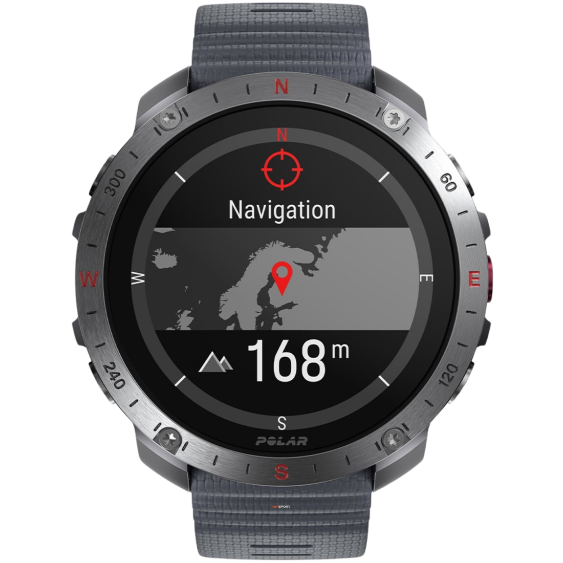 Polar Grit X2 Pro смарт-годинник спортивний водонепроникний ударостійкий чоловічий жіночий військовий з компасом Silver-Grey  PL-900110287-S/L