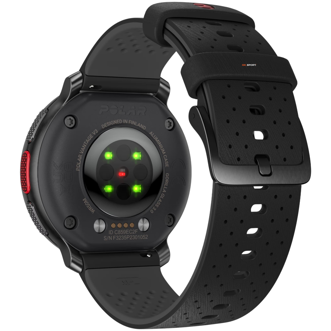 Polar Vantage V3 спортивний годинник смарт наручний чоловічий жіночий для бігу спортсменів плавання в басейні Night Black