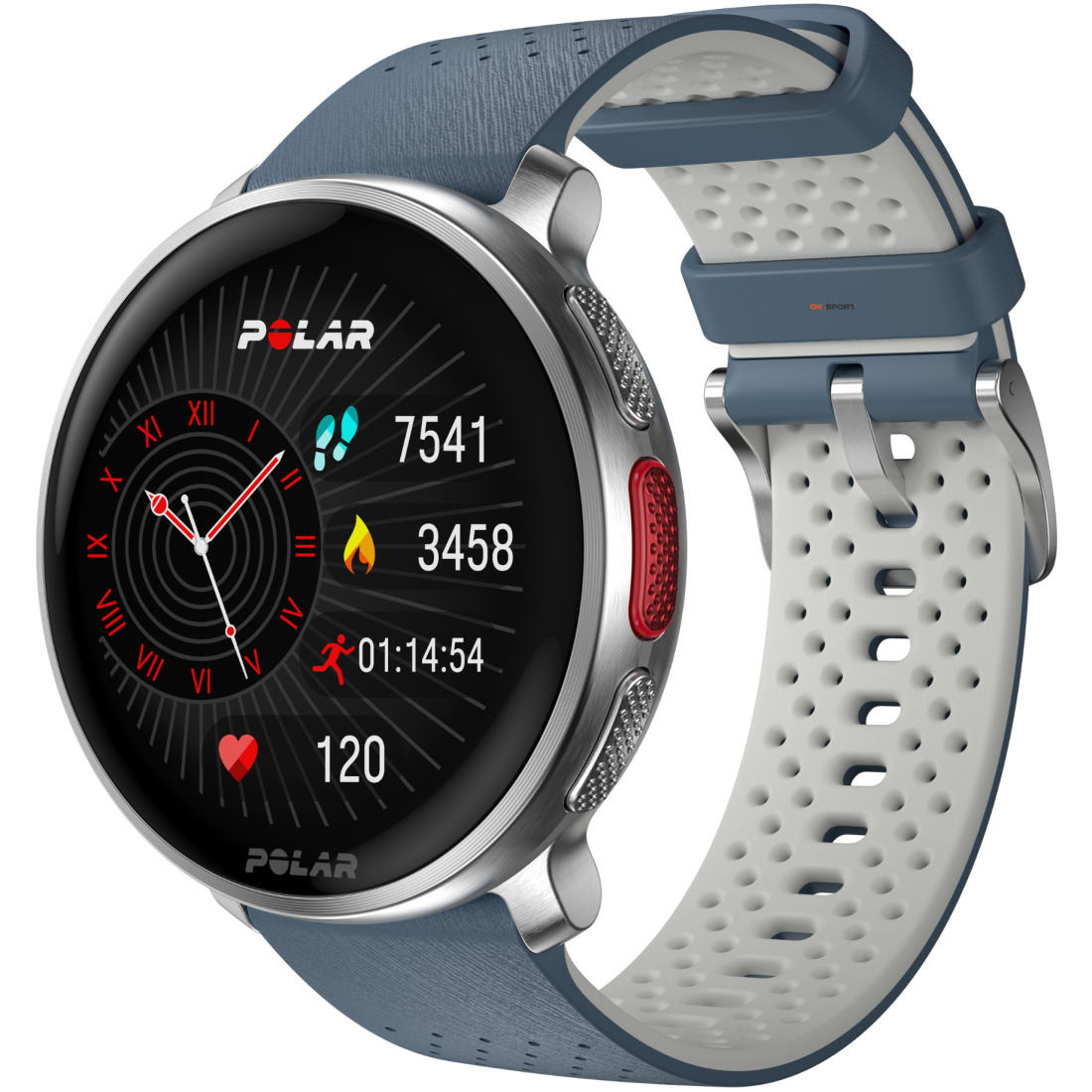 Polar Vantage V3 Sky Blue годинник спортивний смарт на руку для бігу водонепроникний преміум-класу мультиспорт