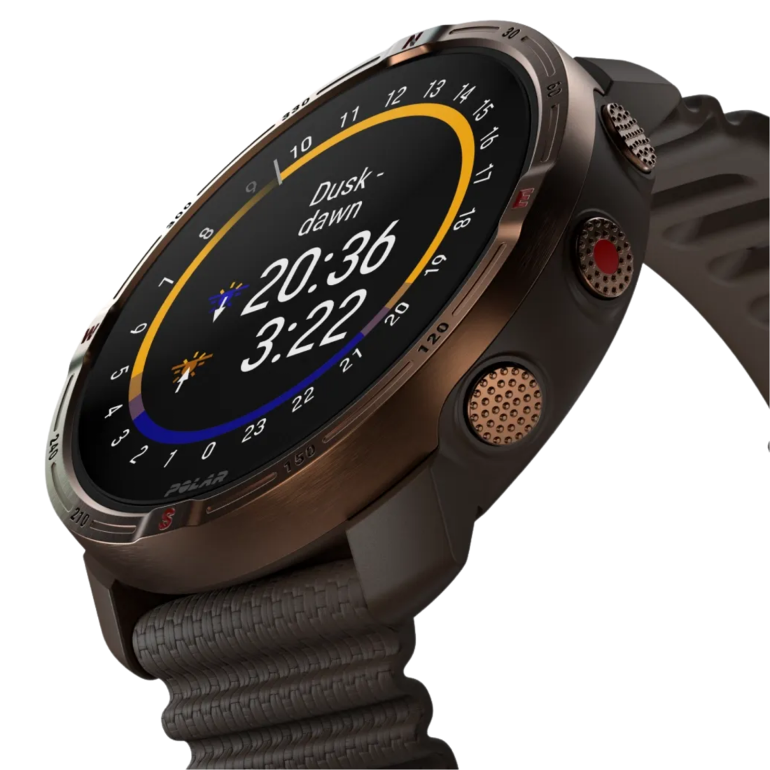 Смарт-годинник Polar Grit X2 Brown Copper для спорту, бігу, плавання, туризму, водонепроникний