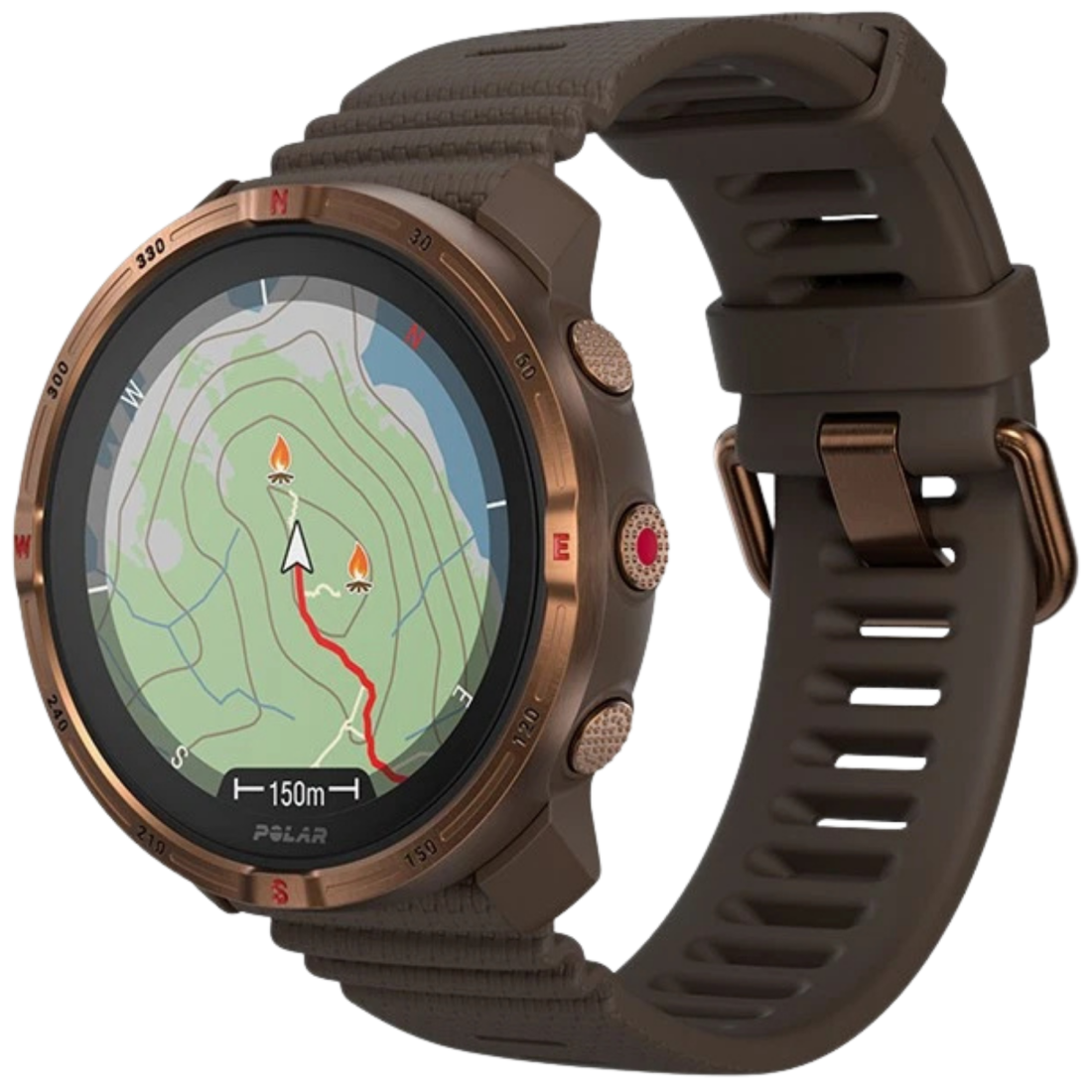 Смарт-годинник Polar Grit X2 Brown Copper для спорту, бігу, плавання, туризму, водонепроникний