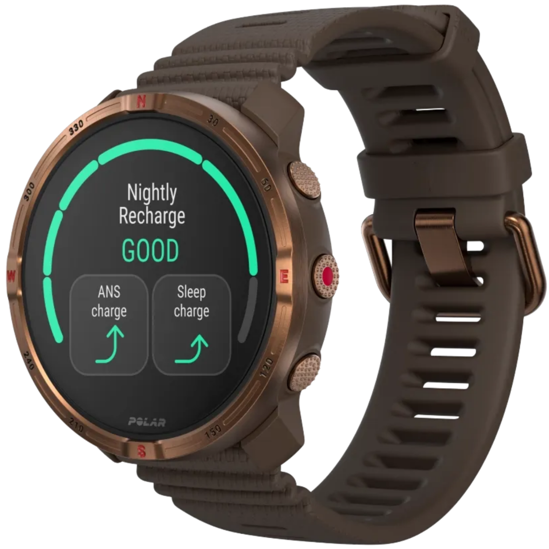 Смарт-годинник Polar Grit X2 Brown Copper для спорту, бігу, плавання, туризму, водонепроникний