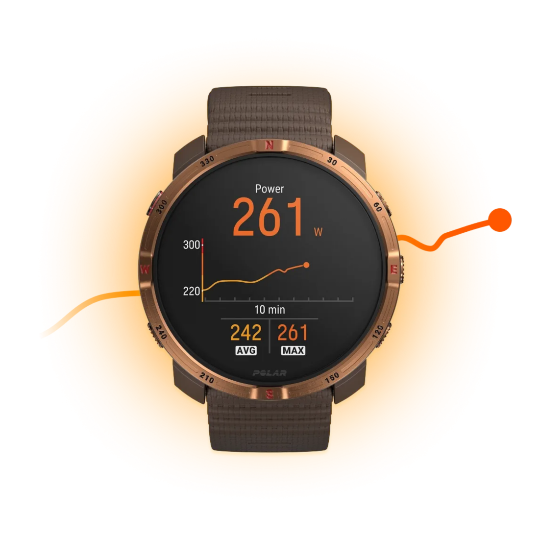 Смарт-годинник Polar Grit X2 Brown Copper для спорту, бігу, плавання, туризму, водонепроникний