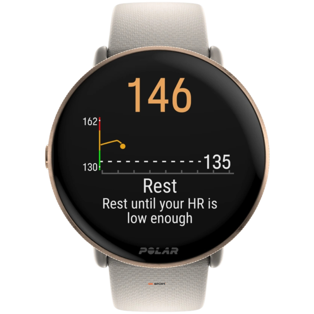 Polar Ignite 3 годинник для фітнесу з крокоміром і вимірюванням пульсу Greige Sand 900106237