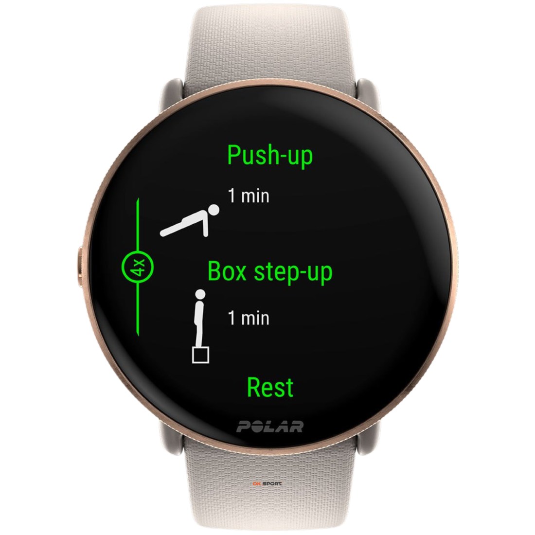 Polar Ignite 3 годинник для фітнесу з крокоміром і вимірюванням пульсу Greige Sand 900106237