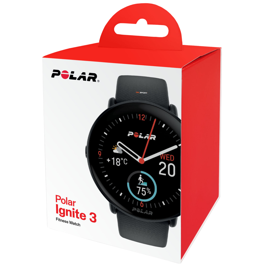 Polar Ignite 3 фітнес-годинник для активного способу життя з крокоміром Night Black 900106234