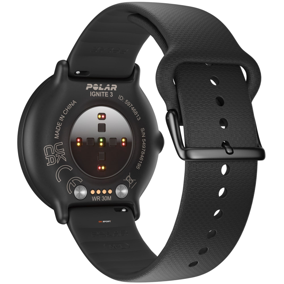 Polar Ignite 3 фітнес-годинник для активного способу життя з крокоміром Night Black 900106234