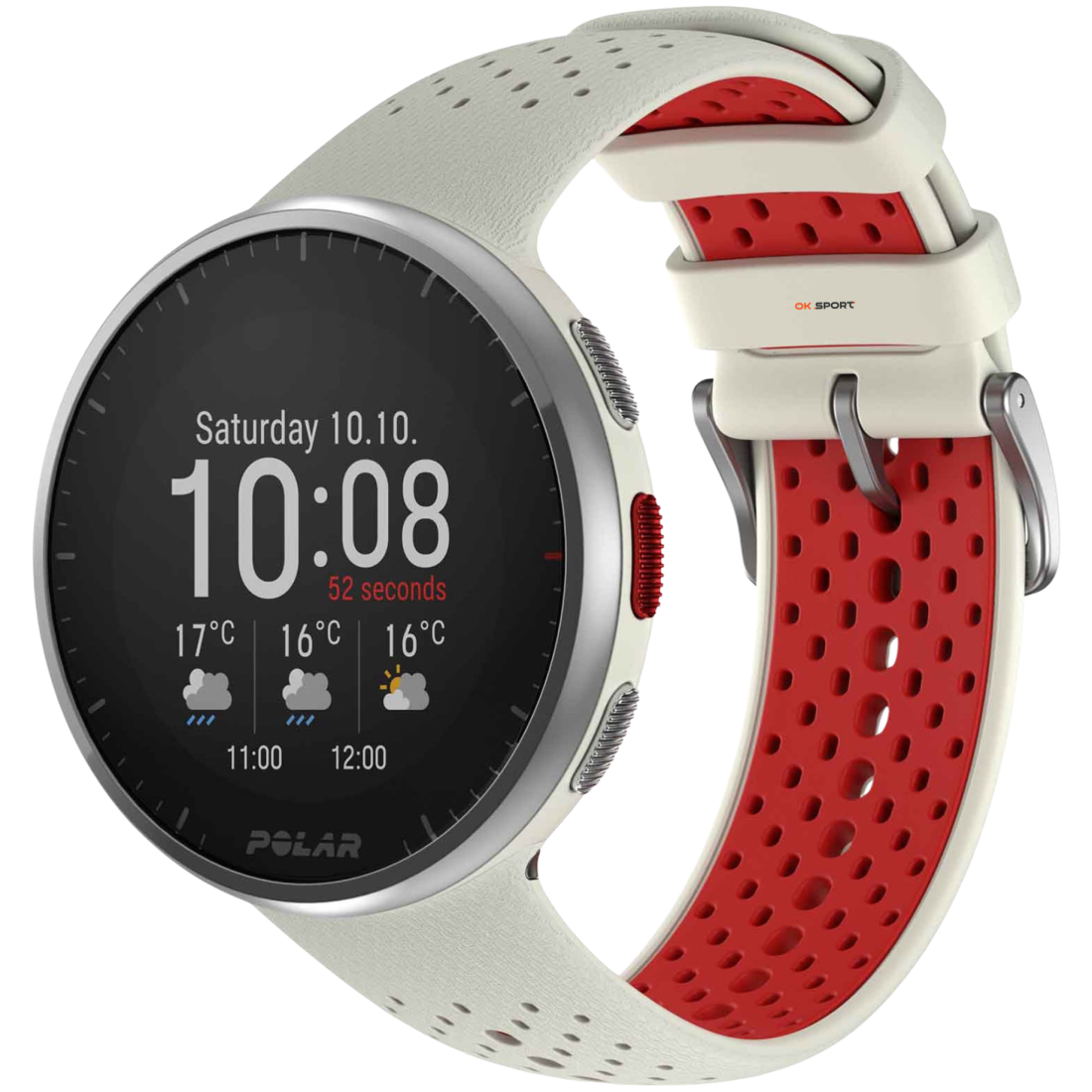 Polar Pacer Pro спортивний годинник з барометром, GPS і пульсоміром Snow White 900102180