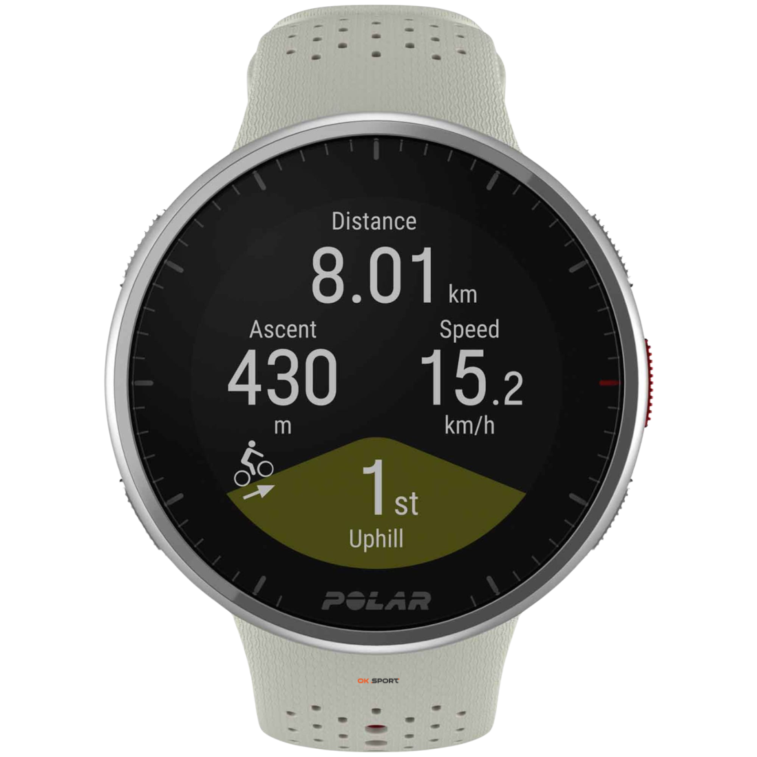 Polar Pacer Pro спортивний годинник з барометром, GPS і пульсоміром Snow White 900102180