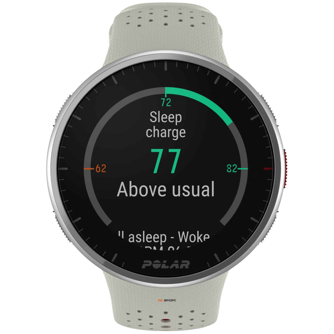Polar Pacer Pro спортивний годинник з барометром, GPS і пульсоміром Snow White 900102180