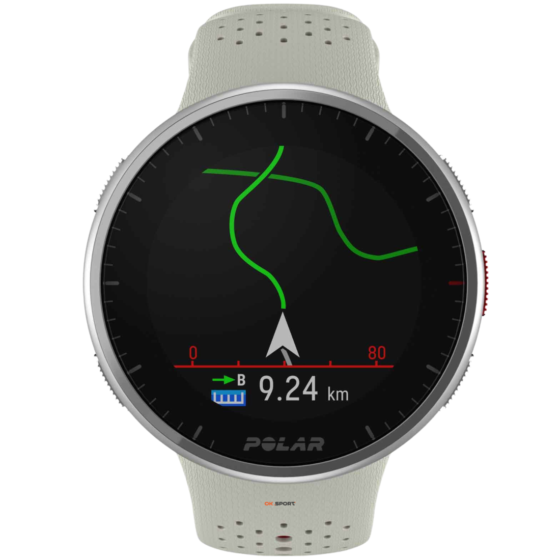 Polar Pacer Pro спортивний годинник з барометром, GPS і пульсоміром Snow White 900102180