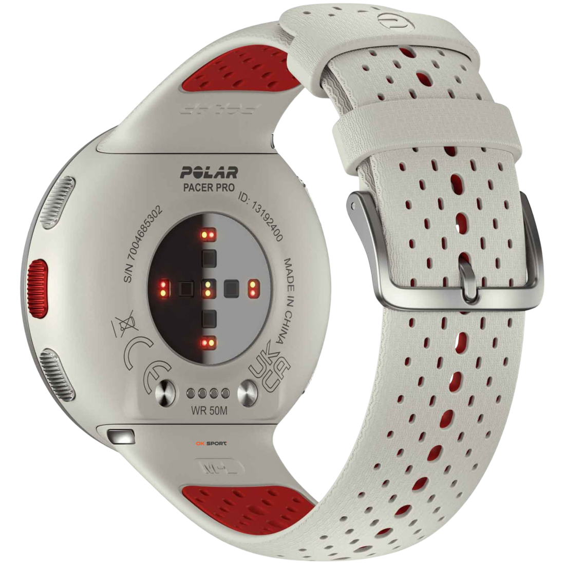 Polar Pacer Pro спортивний годинник з барометром, GPS і пульсоміром Snow White 900102180