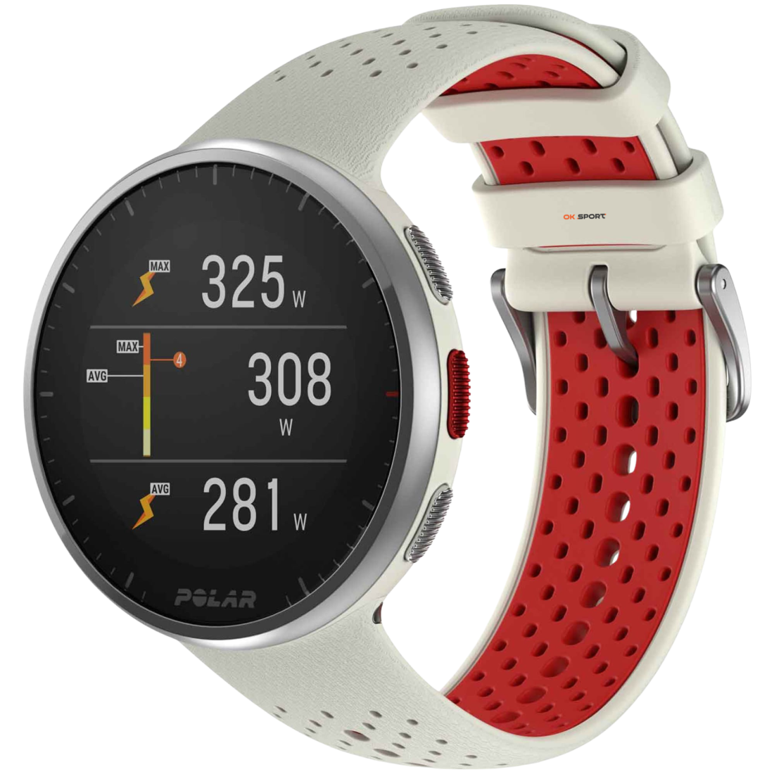 Polar Pacer Pro спортивний годинник з барометром, GPS і пульсоміром Snow White 900102180