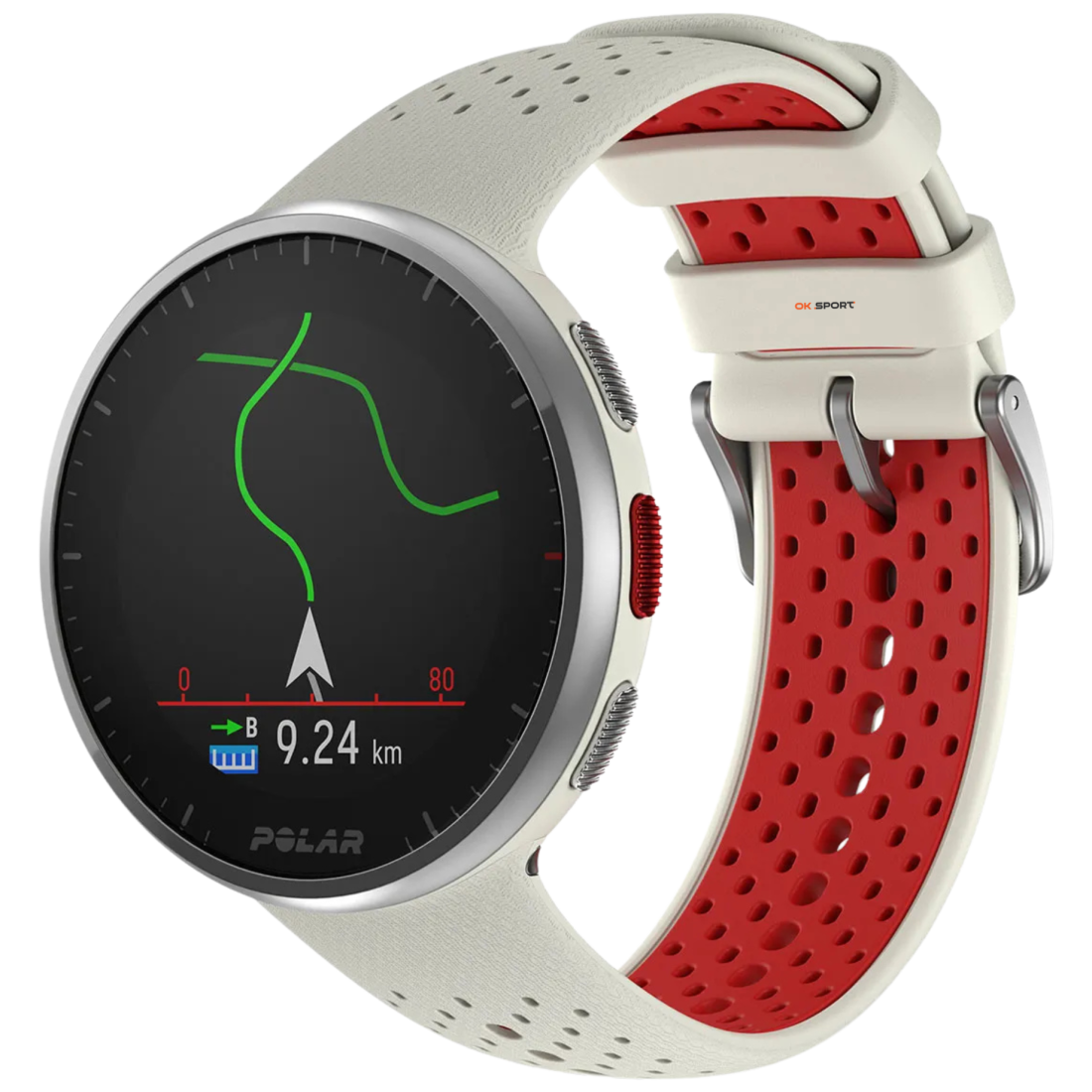 Polar Pacer Pro спортивний годинник з барометром, GPS і пульсоміром Snow White 900102180