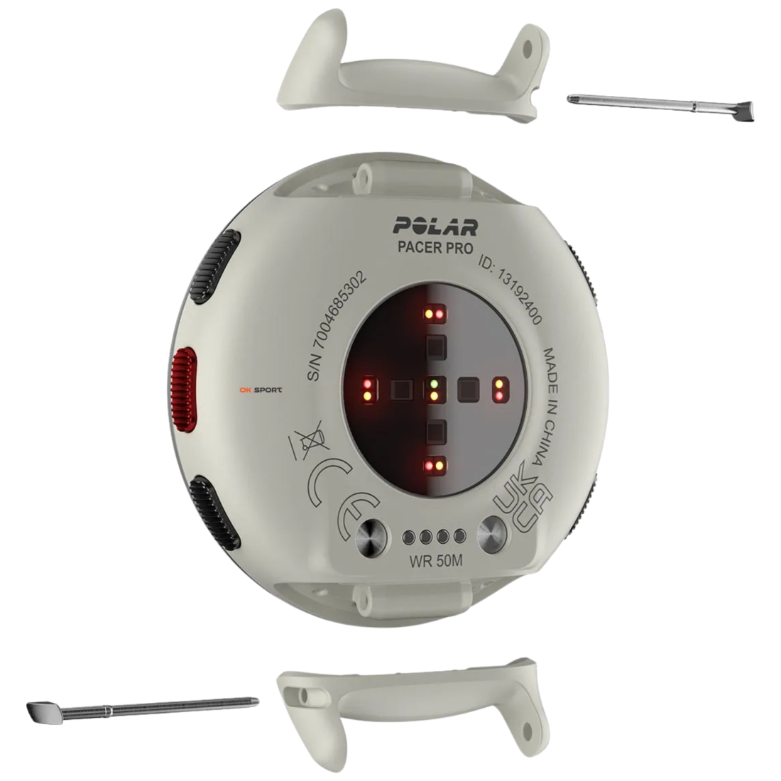 Polar Pacer Pro спортивний годинник з барометром, GPS і пульсоміром Snow White 900102180