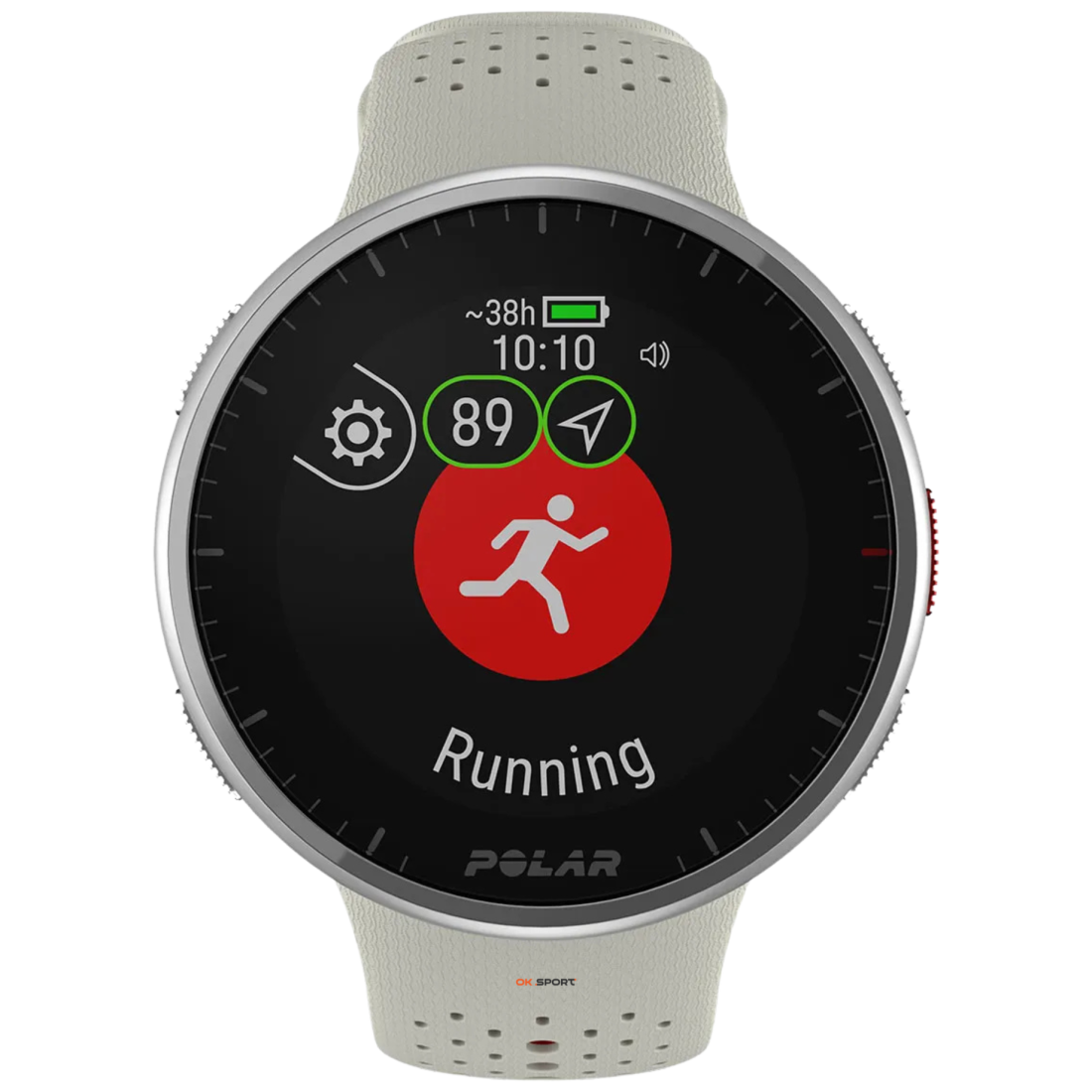 Polar Pacer Pro спортивний годинник з барометром, GPS і пульсоміром Snow White 900102180