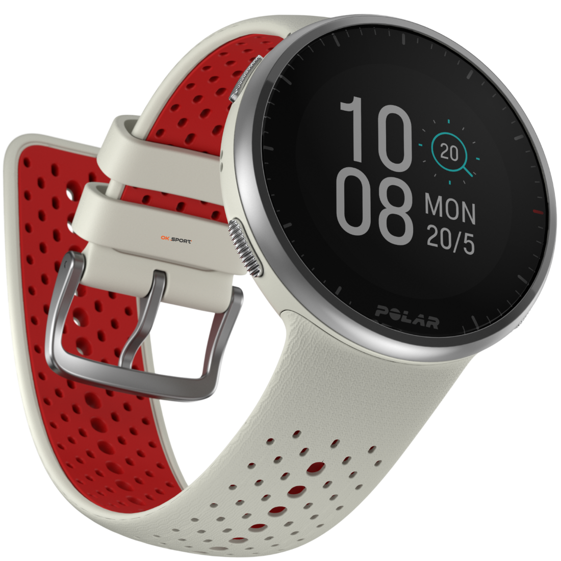 Polar Pacer Pro спортивний годинник з барометром, GPS і пульсоміром Snow White 900102180