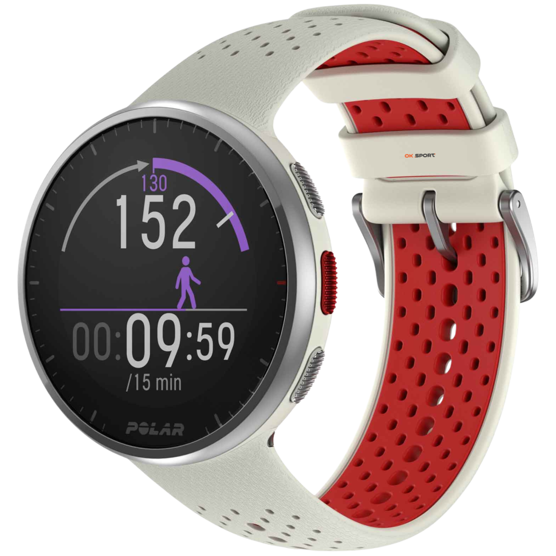Polar Pacer Pro спортивний годинник з барометром, GPS і пульсоміром Snow White 900102180