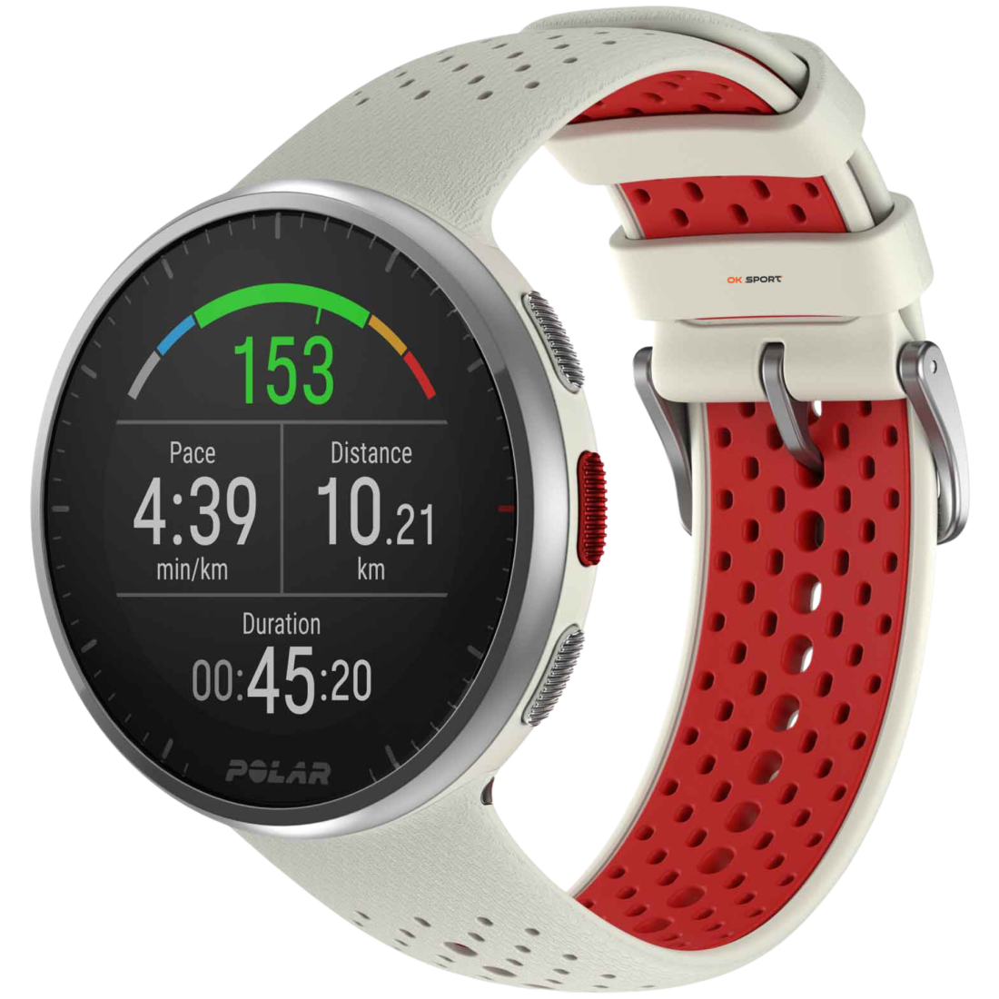 Polar Pacer Pro спортивний годинник з барометром, GPS і пульсоміром Snow White 900102180