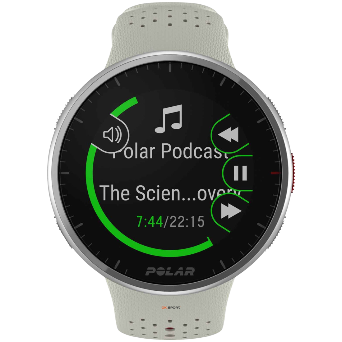 Polar Pacer Pro спортивний годинник з барометром, GPS і пульсоміром Snow White 900102180