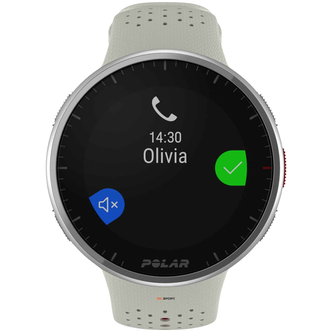 Polar Pacer Pro спортивний годинник з барометром, GPS і пульсоміром Snow White 900102180