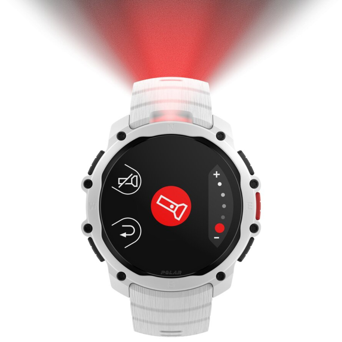 Спортивний годинник Polar Street X Snow White з ліхтариком та GPS чоловічий, жіночий наручний водонепроникний