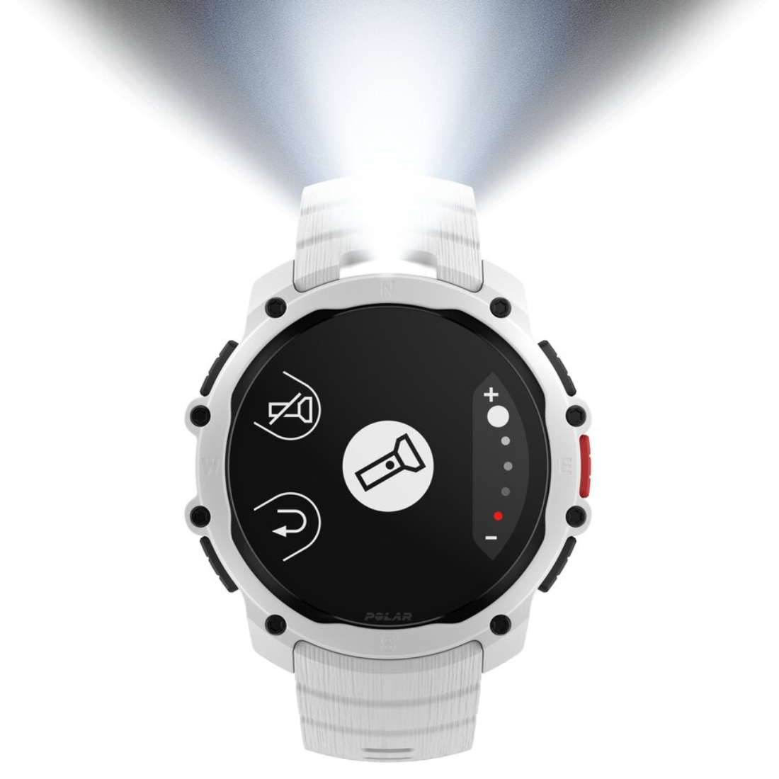 Спортивний годинник Polar Street X Snow White з ліхтариком та GPS чоловічий, жіночий наручний водонепроникний