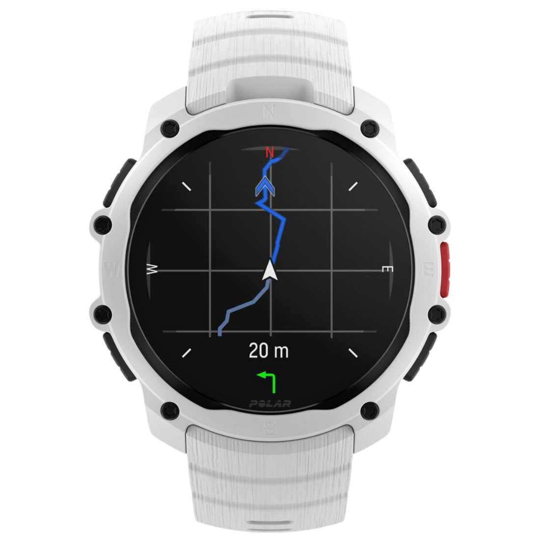 Спортивний годинник Polar Street X Snow White з ліхтариком та GPS чоловічий, жіночий наручний водонепроникний