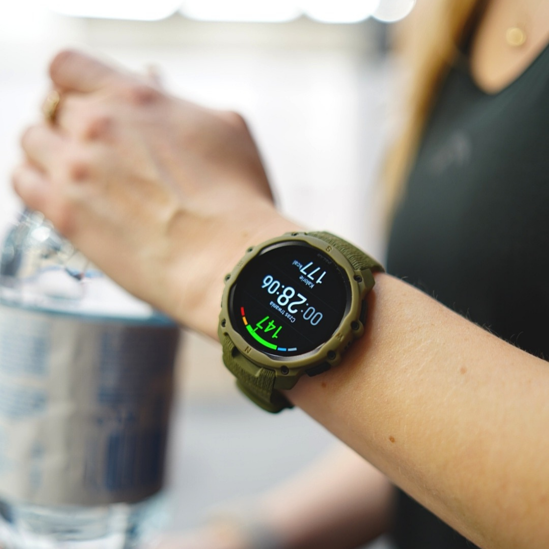 Годинник чоловічий для спорту Polar Street X Forest Green з GPS та ліхтариком