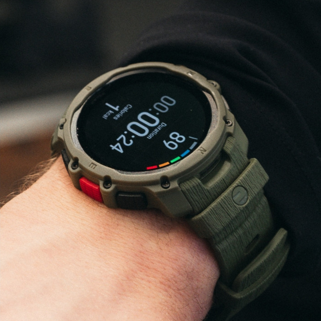 Годинник чоловічий для спорту Polar Street X Forest Green з GPS та ліхтариком
