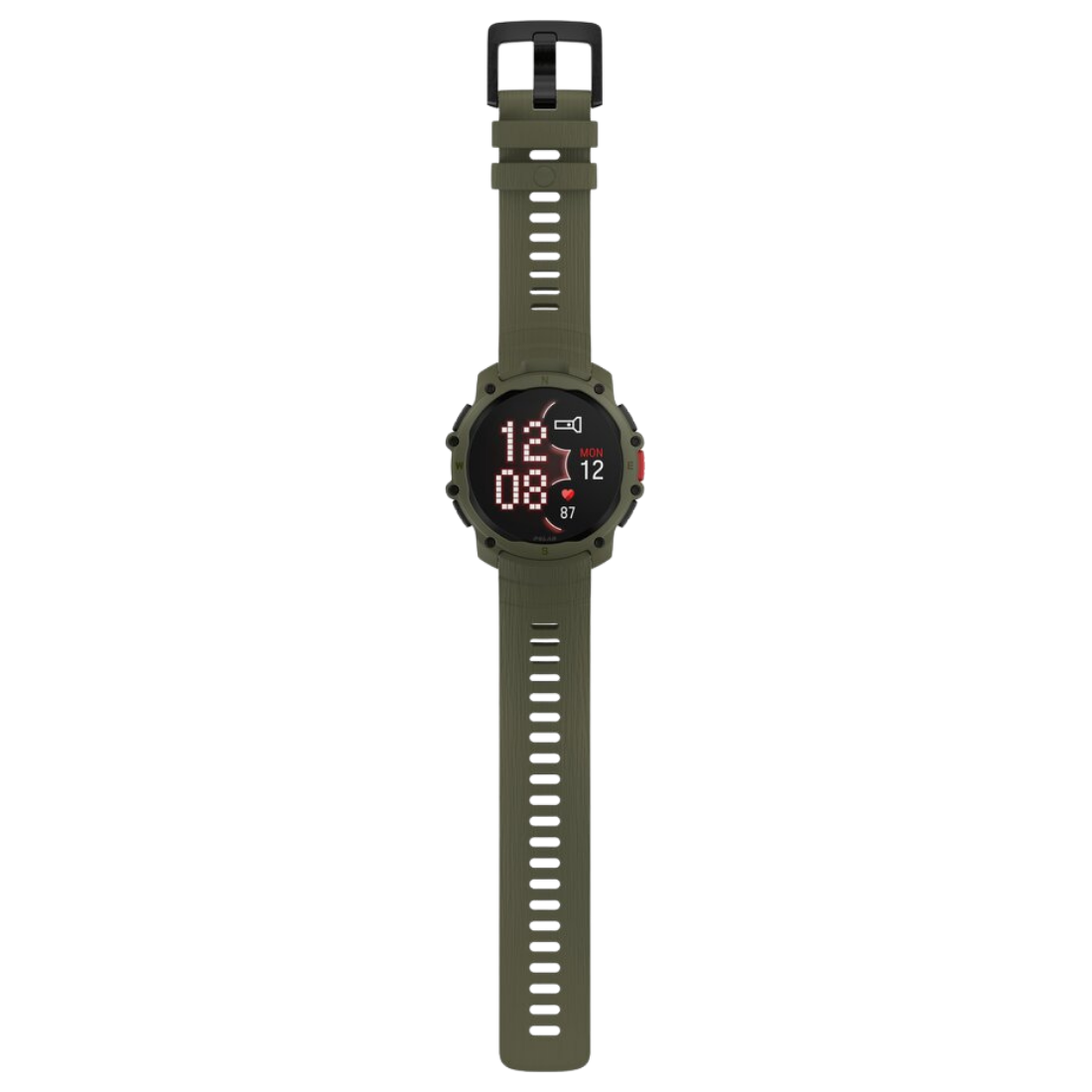 Годинник чоловічий для спорту Polar Street X Forest Green з GPS та ліхтариком