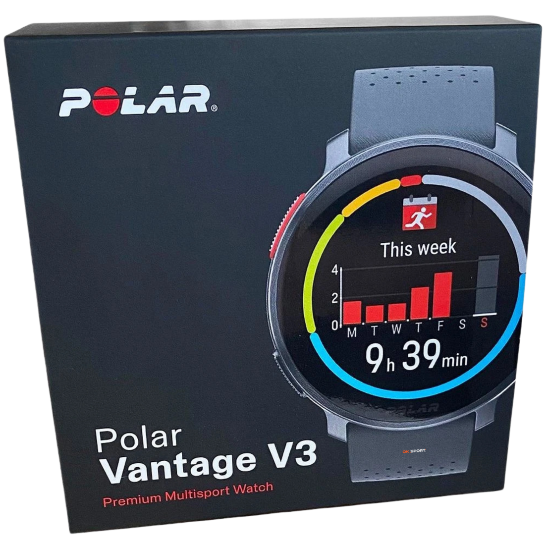 Polar Vantage V3 спортивний годинник смарт наручний чоловічий жіночий для бігу спортсменів плавання в басейні Night Black