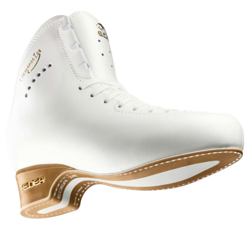 Ковзани фігурні професійні Edea Flamenco Ice з кристалами Swarovski для танців на льоду, White, 260C