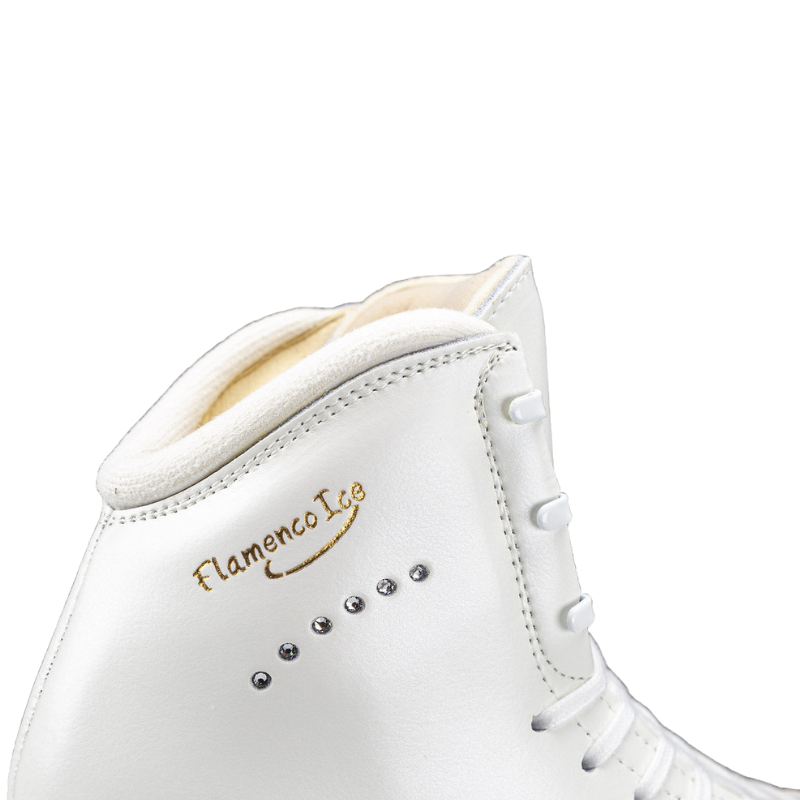Ковзани фігурні професійні Edea Flamenco Ice з кристалами Swarovski для танців на льоду, White, 260C