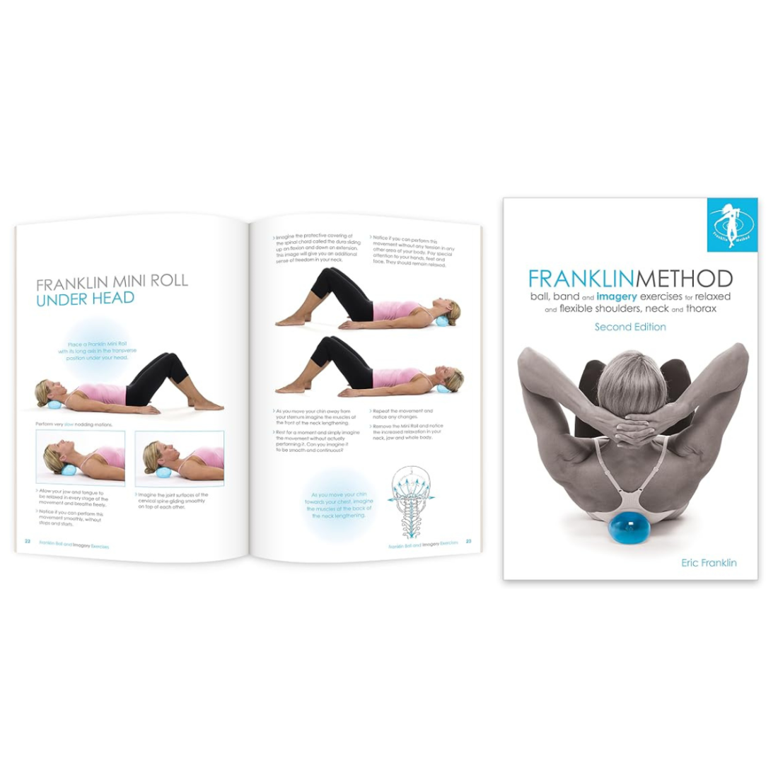 Масажний ролик Арахіс Franklin Method Mini Rol, 16х9,5 см, Кришталево-синій