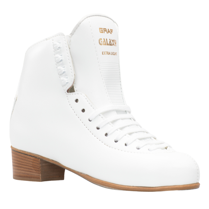 Фігурні черевики жіночі професійні Graf Galaxy Extra Light White для фігурного катання та танців на льоду