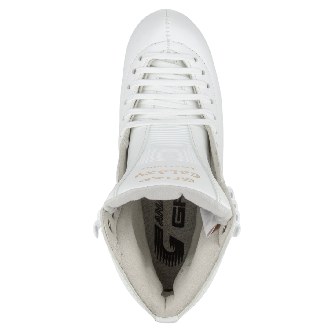 Фігурні черевики жіночі професійні Graf Galaxy Extra Light White для фігурного катання та танців на льоду