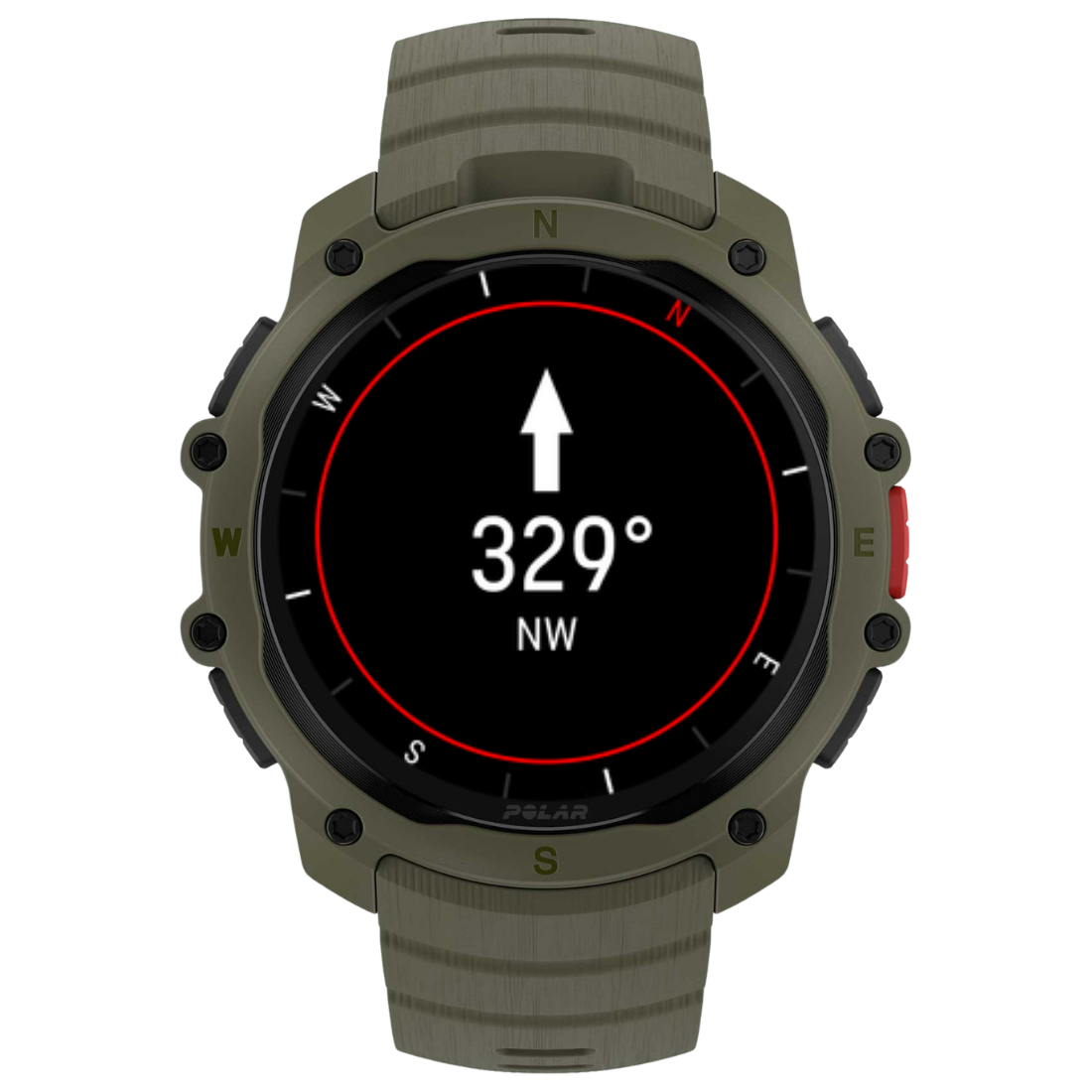 Годинник чоловічий для спорту Polar Street X Forest Green з GPS та ліхтариком