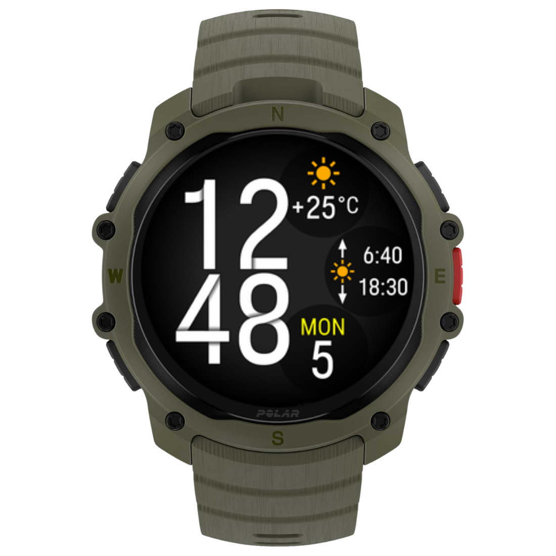 Годинник чоловічий для спорту Polar Street X Forest Green з GPS та ліхтариком