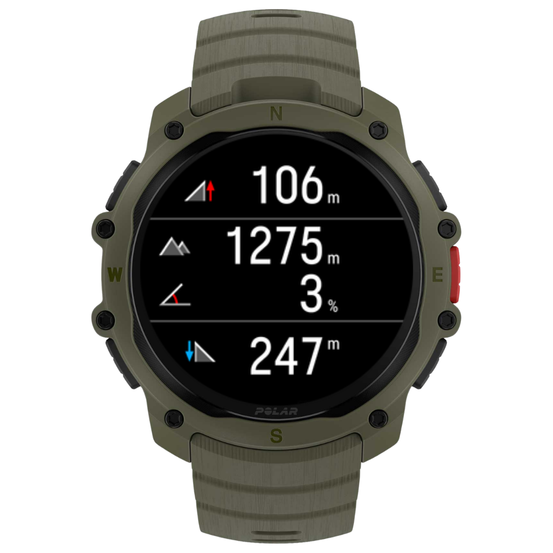 Годинник чоловічий для спорту Polar Street X Forest Green з GPS та ліхтариком