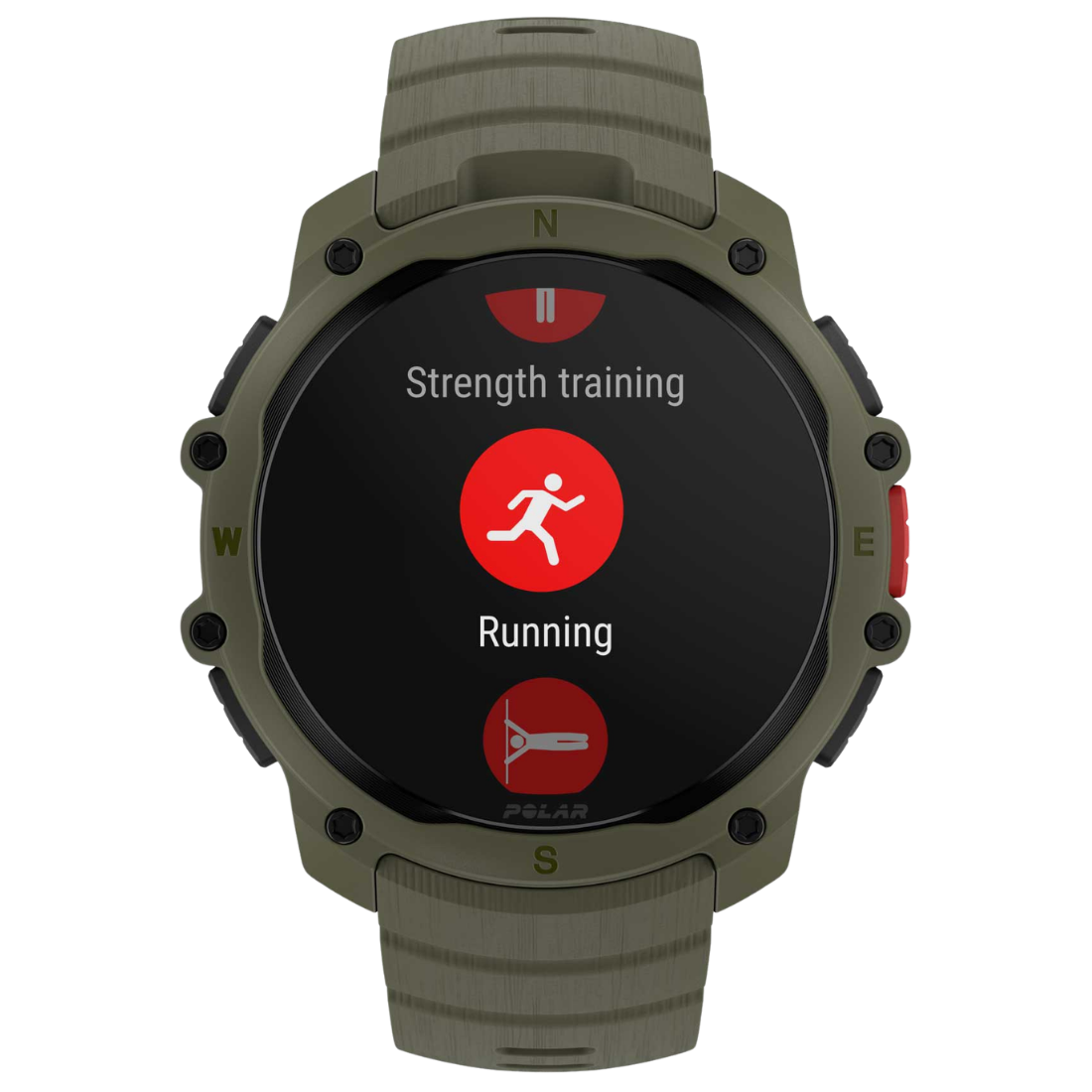Годинник чоловічий для спорту Polar Street X Forest Green з GPS та ліхтариком